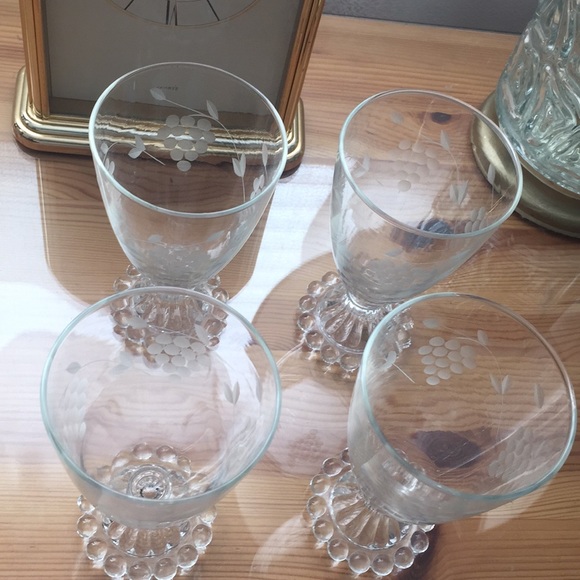 ANCHOR HOCKING BOOPIE | Grape Etched Cut G… - Picture 7 of 8